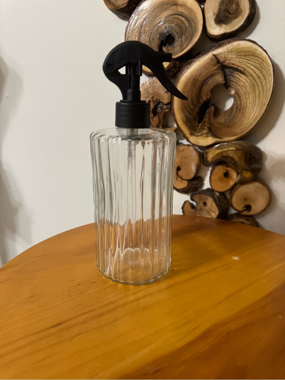 CLEAR GLASS SPRAY BOTTLE